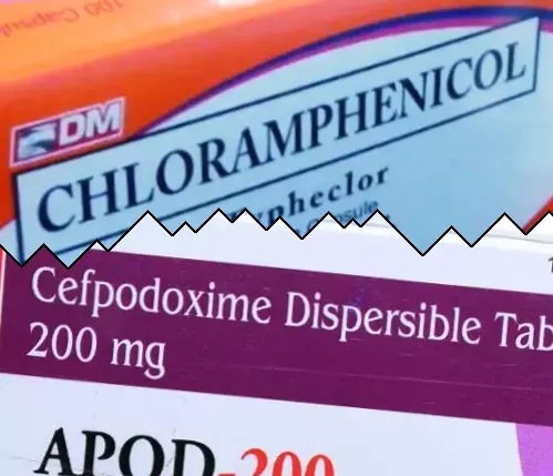 Chloramphenicol vs Cefpodoxim